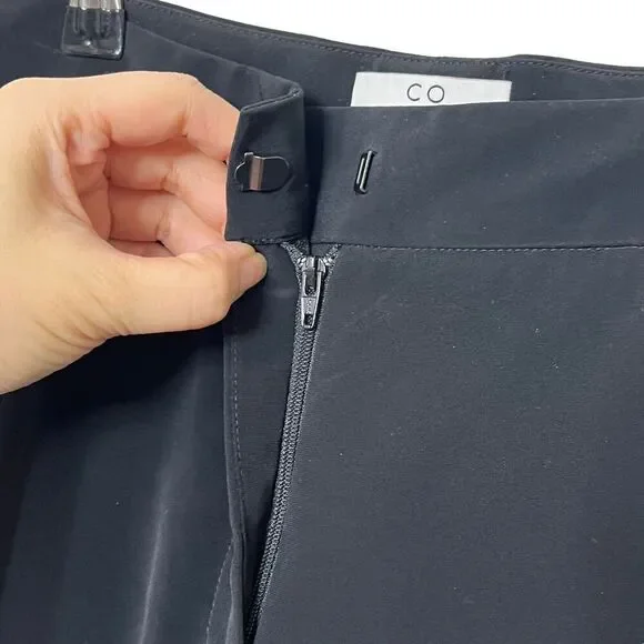 Co Essentials Black Cigarette Trousers Cropped Pants Japanese Fabric Womens XS